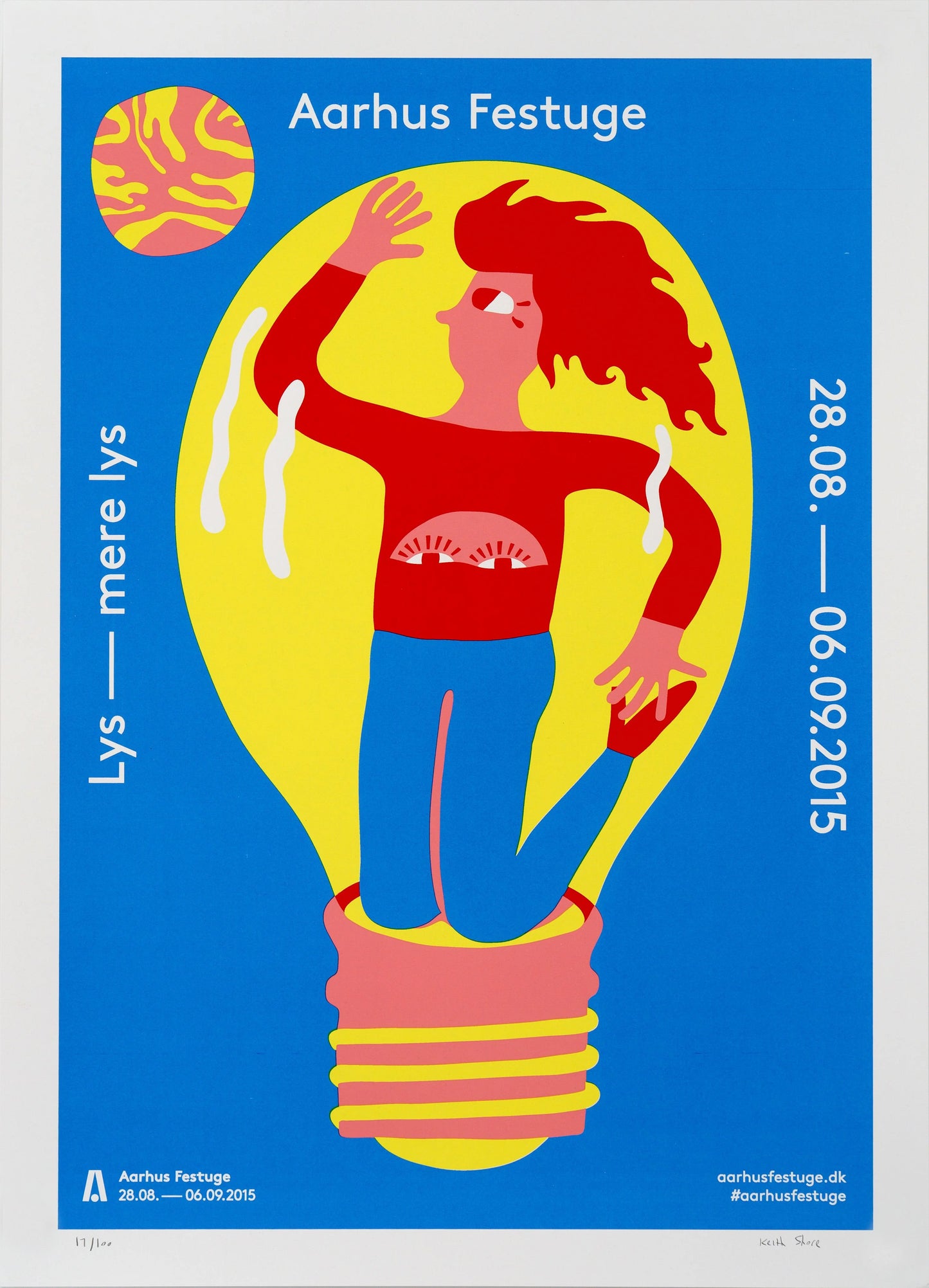 Keith Shore - Signeret og nummeret særtryk af Aarhus Festuges plakat 2015